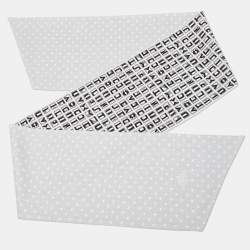 Hermes Grey/Menthol Cut Lettres Et Pois Silk Maxi Twilly 