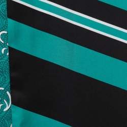 Hermès Green Cachemire Et Rayure Silk Maxi Twilly Cut