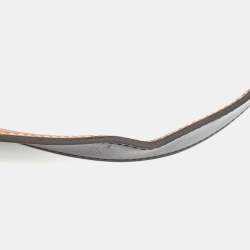 Pre Owned Hermes Black/Gold Togo and Box Leather H D'ancre Reversible Belt 85CM