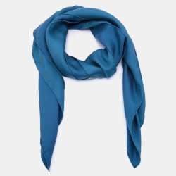 Hermes Green Brides Et Gala Printed Silk Dip Dye Scarf