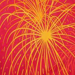 Pre Owned Hermes Pink Pluie D'Etincelles Printed Silk Handkerchief