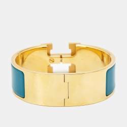 Hermes Wide Clic Clac Bracelet Blue GM RJC2271 – LuxuryPromise