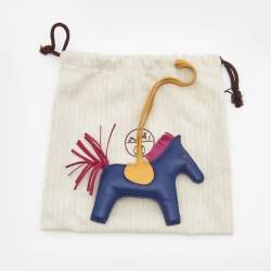 Pre Owned Hermes Tri Color Leather GriGri Rodeo Horse Bag Charm MM