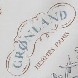 Pre Owned Hermès Grey & Pink Gronland Silk Scarf