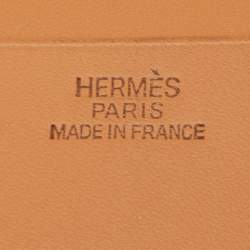 Hermes Rogue H/Vache Naturel Box Leather Globe Trotter Agenda Cover 