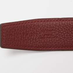 Hermes Black/Rogue H Chamonix and Togo Leather H Street Buckle Reversible Belt 100CM