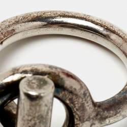 Hermes Echappee Sterling Silver Medium Model Ring Size 51