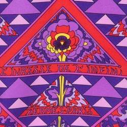 Pre Owned Hermes Purple L'ivresse de L'infini Silk Scarf