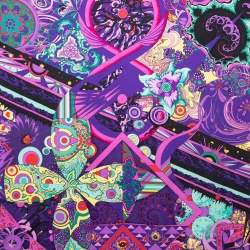 Pre Owned Hermes Purple L'ivresse de L'infini Silk Scarf