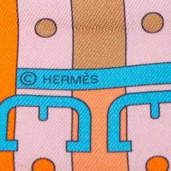 Pre Owned Hermes Multicolor Rocabar Silk Twilly Scarf