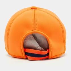Pre Owned Hermes Orange H Embossed Neobain Atlantic Cap S
