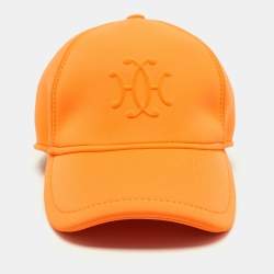 Pre Owned Hermes Orange H Embossed Neobain Atlantic Cap S