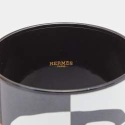 Pre Owned Hermes Optique Chaîne d'Ancre Enamel Black Tone Extra Wide Bracelet