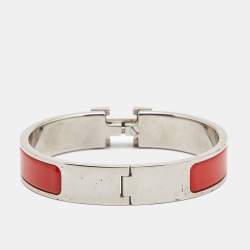 Hermes Clic H Enamel Palladium Plated Bracelet