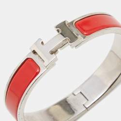Hermes Clic H Enamel Palladium Plated Bracelet