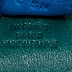 Pre Owned Hermès Malachite/Blue Zanzibar/Lime Milo Lambskin Grigri Rodeo Horse Bag Charm PM