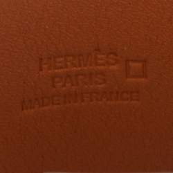 Pre Owned Hermes Red Crocodile Leather Gold Plated Kelly Dog Bracelet