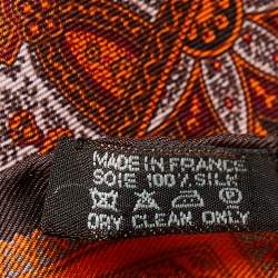 Hermes Multicolor Paisley Printed Silk Square Handkerchief