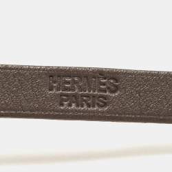 Pre Owned Hermes Etain Swift Leather Hapi 3 Bracelet 