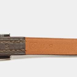 Pre Owned Hermes Etain Swift Leather Hapi 3 Bracelet 