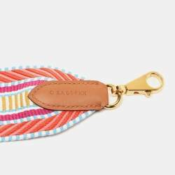 Hermes Multicolor Cavale Canvas and Swift Leather Gold Finished Sangle Bag Strap
