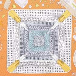 Hermes Multicolor Objects De Curiosite Printed Silk Square Scarf