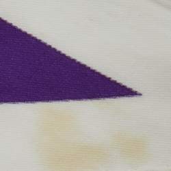 Pre Owned Hermes Purple/White Brides d Gala Silk Triangle Scarf