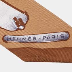 Hermes Brown Le Tresor De Medore Silk Twilly