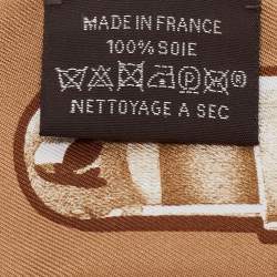 Hermes Brown Le Tresor De Medore Silk Twilly