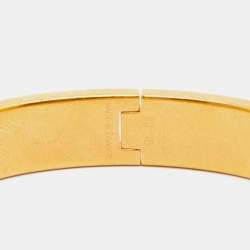 Hermes Clic Clac H Enamel Gold Plated Bracelet
