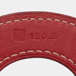 Pre Owned Hermes Brown Horn and Red Leather Collar Necklace 