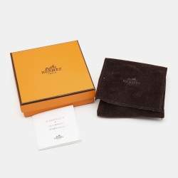 Pre Owned Hermes Clic Clac H Enamel Gold Plated Wide Bracelet