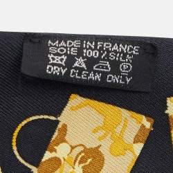 Hermes Black Handbag Printed Silk Twilly
