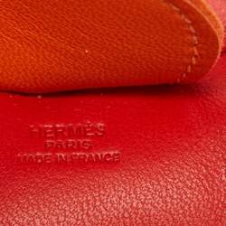 Hermes Red & Orange Leather Rodeo Fringed Bag Charm