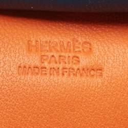 Hermes Orange/Celeste/Colvert Leather Rodeo Grigri Bag Charm GM