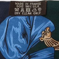 Hermes Marine Canard Cavalleria d'Etriers Silk Twilly