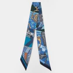 Hermes Marine Canard Cavalleria d'Etriers Silk Twilly