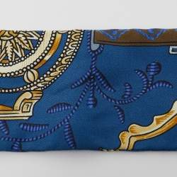 Hermes Violet/Bleu Cavalleria d'Etriers Silk Twilly