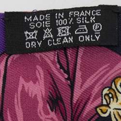 Hermes Violet/Bleu Cavalleria d'Etriers Silk Twilly