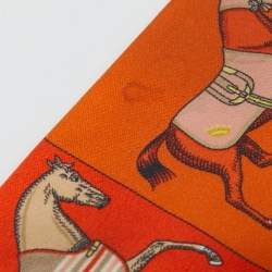 Hermes Orange/Jaune Couvertures Nouvelles Silk Twilly