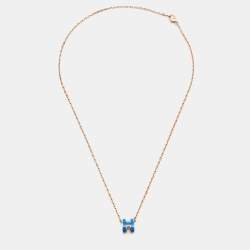 Hermes Pop H Enamel Gold Plated Necklace