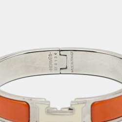 Hermes Clic H Ename Palladium Plated Bracelet