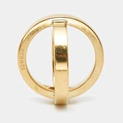 Hermes Bijouterie Fantaisie Gold Plated Cosmos Scarf Ring