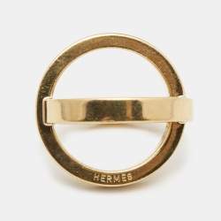 Hermes Bijouterie Fantaisie Gold Plated Cosmos Scarf Ring