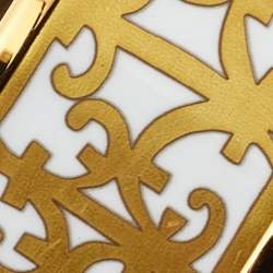 Hermes Balcons du Guadalquivir Enamel Gold Plated  Wide Bracelet