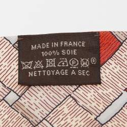 Hermes Red Mors a Jouets Chemise Silk Twilly