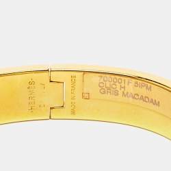 Hermès Clic H Enamel Gold Plated Bracelet