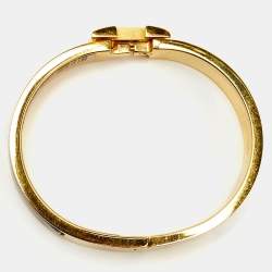 Hermès Clic H Enamel Gold Plated Bracelet