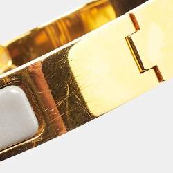 Hermès Clic H Enamel Gold Plated Bracelet