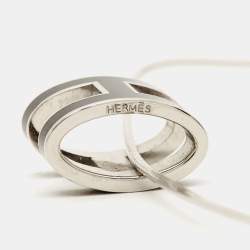 Hermès Pop H Enamel Sterling Silver Palladium Plated Necklace